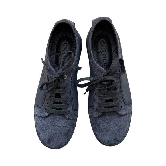 Chanel suede classic CC suede sneakers size 37.5